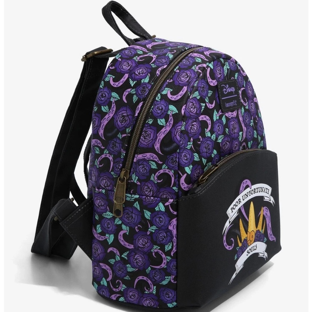 Loungefly Villians Ursula Tentacles Roses backpack Hot Topic - Picture 4 of 9